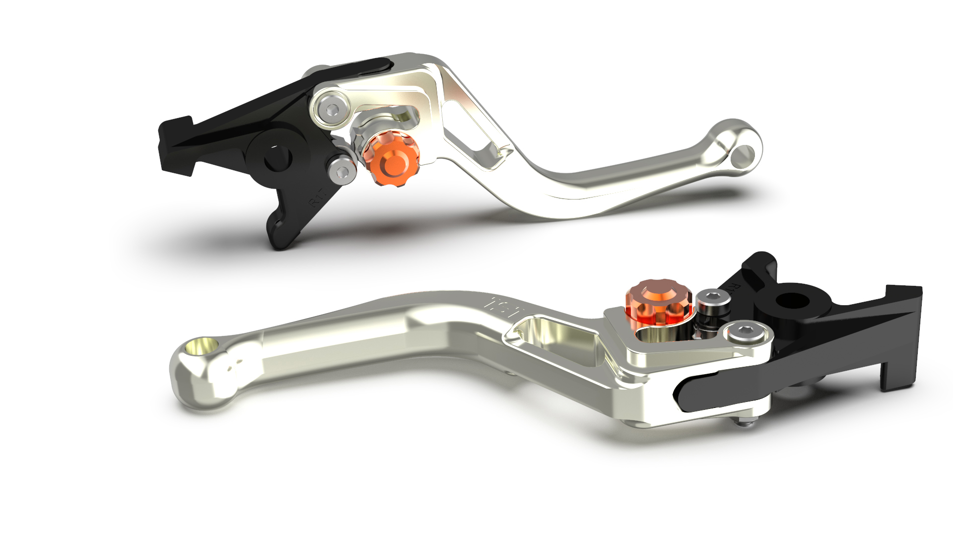 LSL Kupplungshebel BOW L83R, kurz, silber/orange