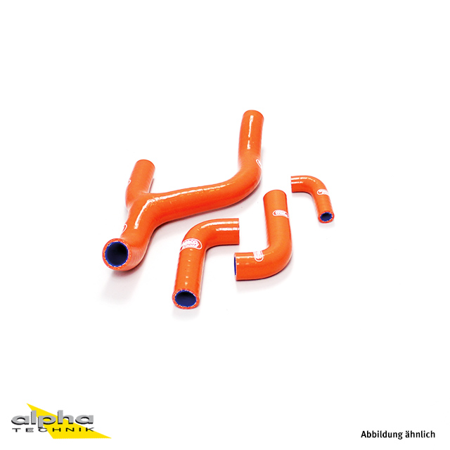 SAMCO SPORT Siliconschlauch Kit Y-Stück - Race Design orange für KTM 250 350 XCF-W EXC-F Husaberg FE250 FE350 Husqvarna FE250 FE350 2012-2016