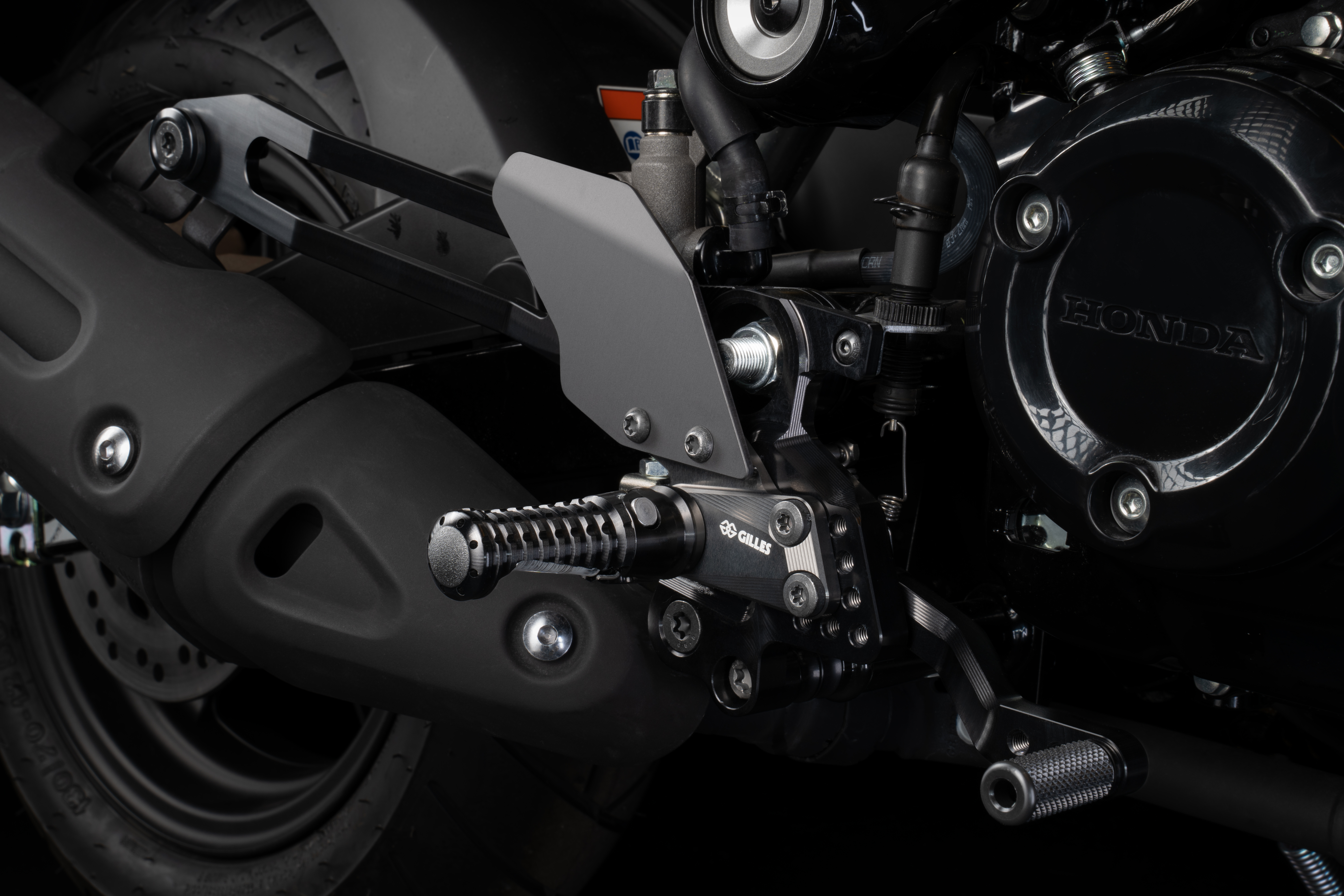 GILLES AS31GT3 Fußrastenanlage schwarz für Honda MSX125 Grom 2022- 