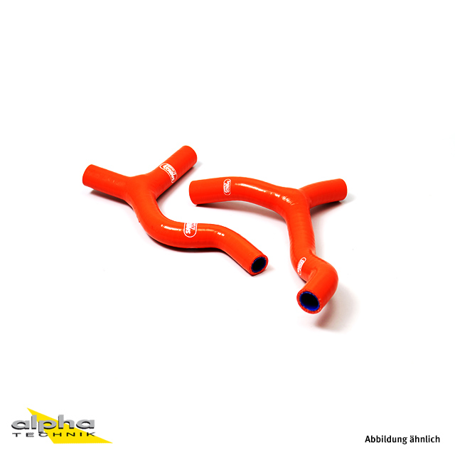 SAMCO SPORT Siliconschlauch Kit Y-Stück - Race Design rot für KTM 85 SX Husqvarna TC85 Modelljahr 2013-2017