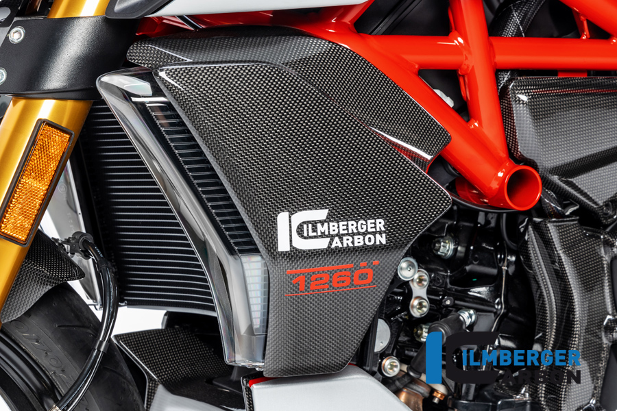 Ilmberger Carbon Wasserkühlerverkleidung links, glänzend, Ducati Diavel 1260 , 2019-