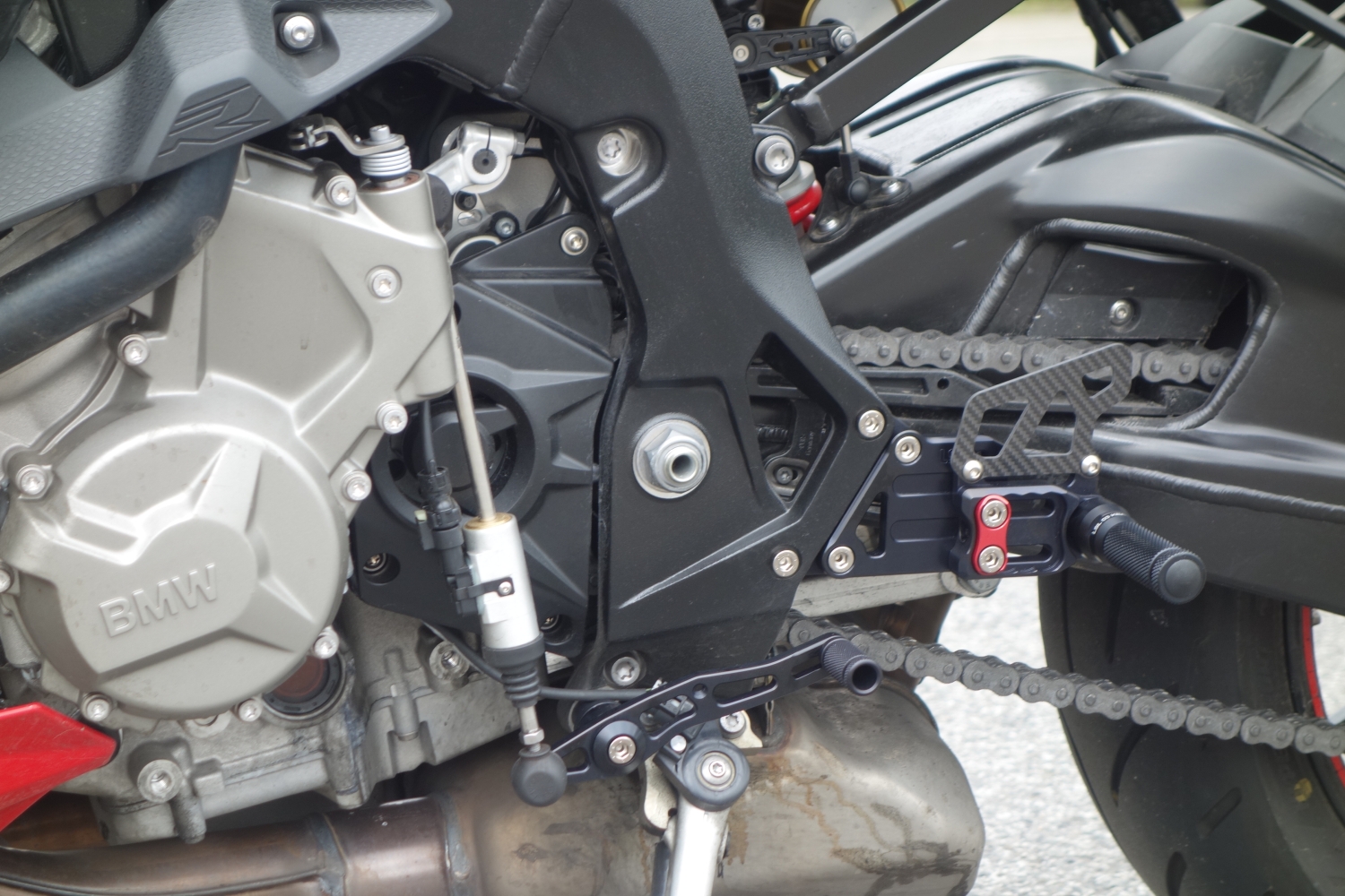 LSL 2Slide Rastenanlage für BMW S1000RR, 2017- , schwarz-rot