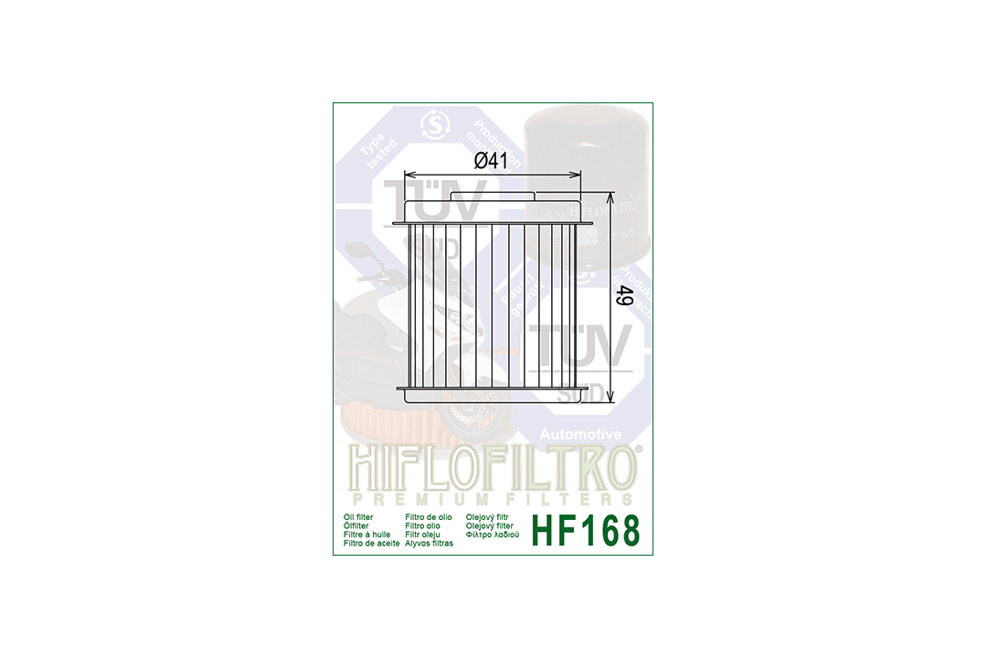 HFILO Ölfilter HF168 für DAELIM NS125 / Otello 125 / S1 SL125