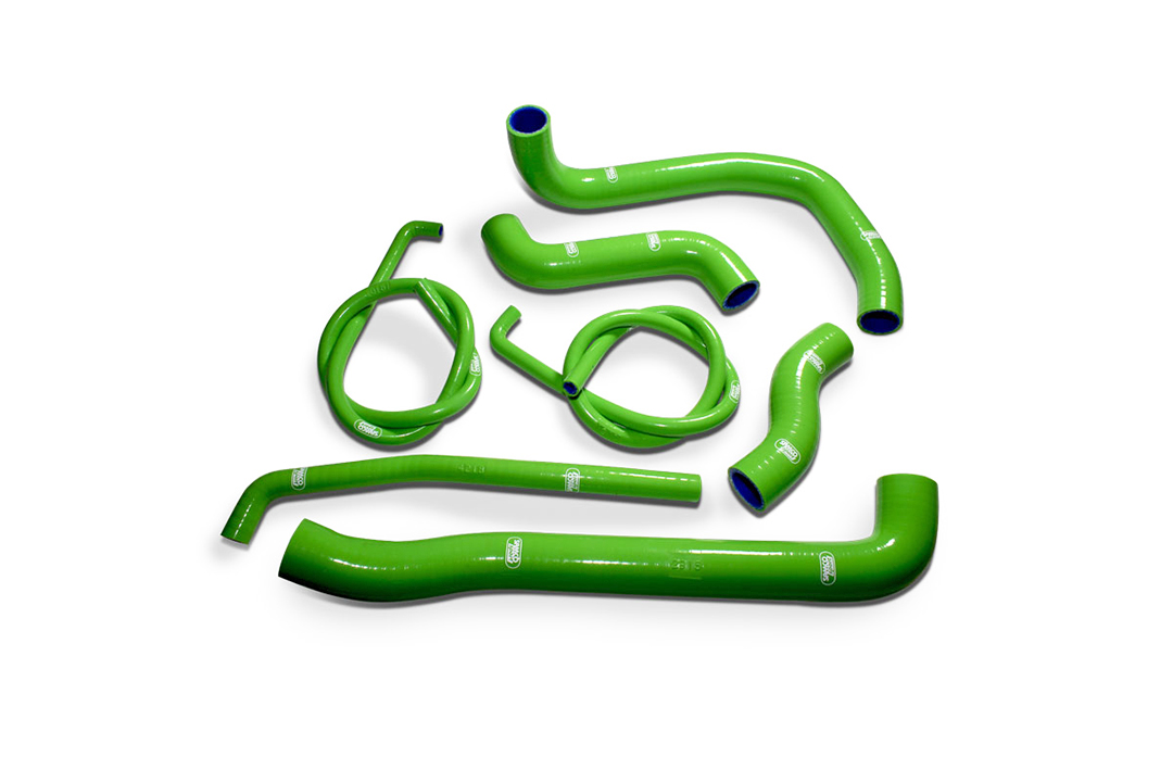 SAMCO SPORT Siliconschlauch Kit grün für Kawasaki ZXR750 Modelljahr 1988-1989