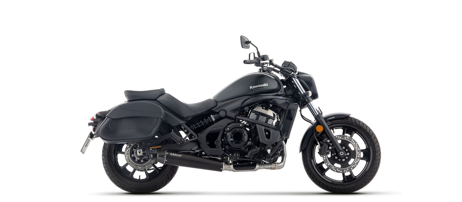 ARROW Auspuff Komplettanlage DARK REBEL Edelstahl schwarz u. Aluminium für Kawasaki Vulcan S 650 2025-