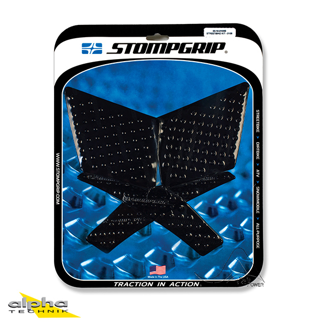 Stompgrip schwarz, Volcano, für Kawasaki Versys 650, 2015-2021