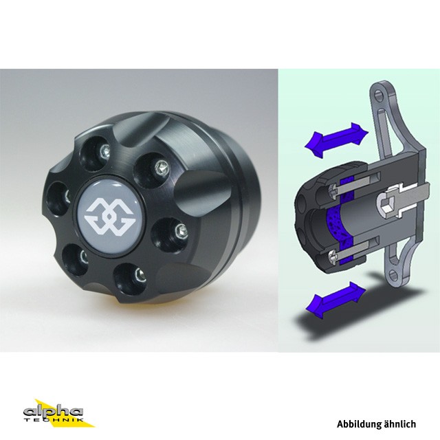 Gilles Sturzpads für Honda CBR600 PC35 schwarz