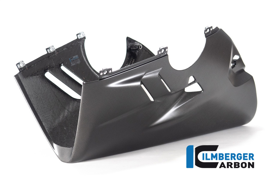Ilmberger Carbon Verkleidungsunterteil hoher Auspuff Racing, matt, Ducati Panigale V4, V4S 2022-