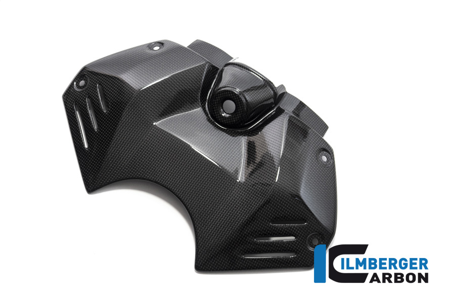 Ilmberger Carbon Tankabdeckung oben mit Zündungsdeckel, glänzend, Ducati Panigale V4, V4S, V4R 2019-