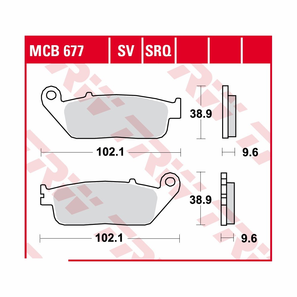 TRW Bremsbelagsatz Sinter Street MCB677SV vorne