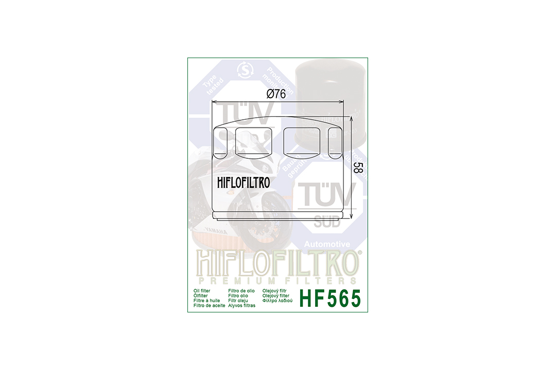 HIFLO Ölfilter HF565 für diverse Aprilia / Gilera / Moto Guzzi Modelle