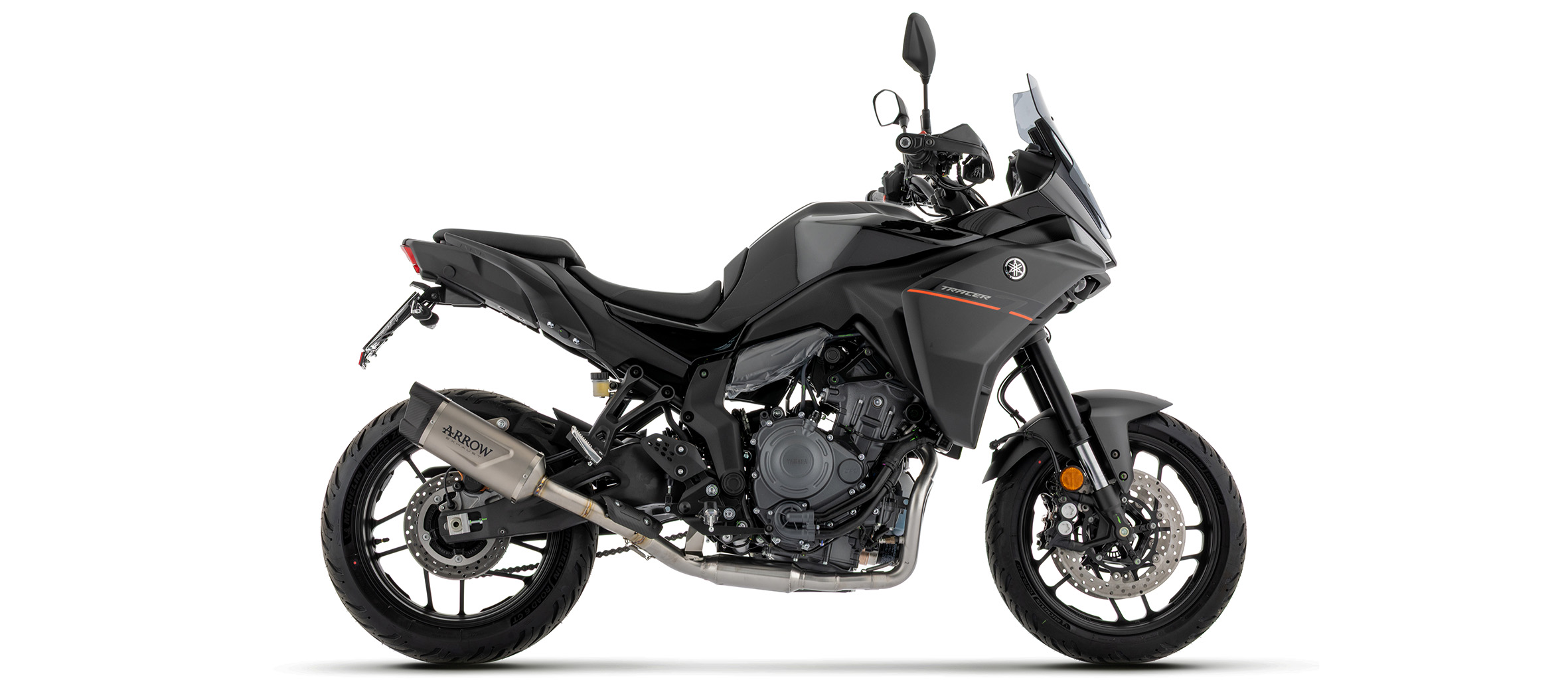 ARROW Auspuff INDY RACE EVO Titan mit Carbon-Endkappe für Yamaha Tracer 700, Tracer 700 GT, 2025-