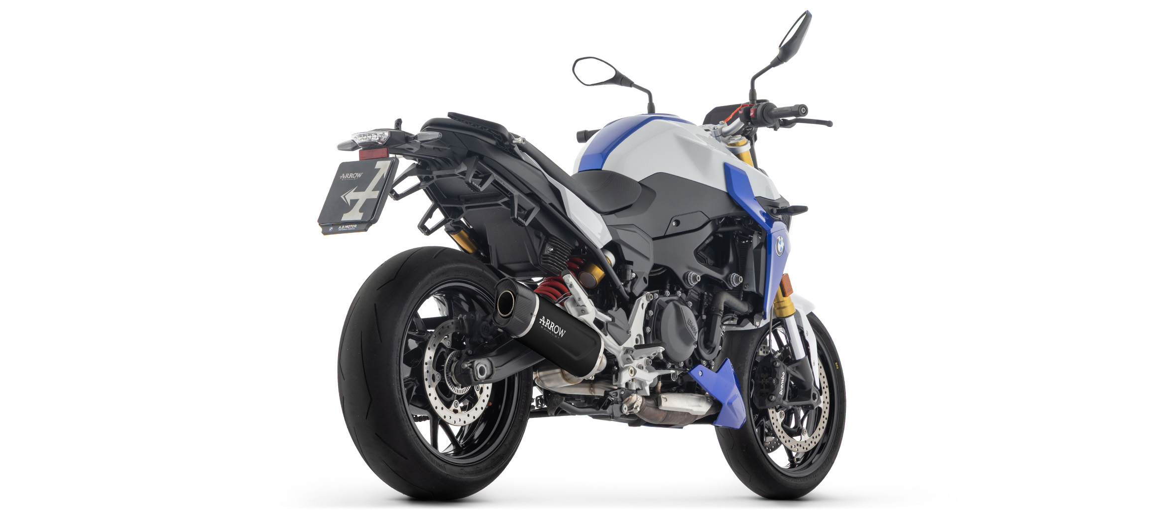 ARROW Auspuff INDY RACE EVO Aluminium mit Carbon-Endkappe für BMW F900R und F900XR, 2025-, Aluminium