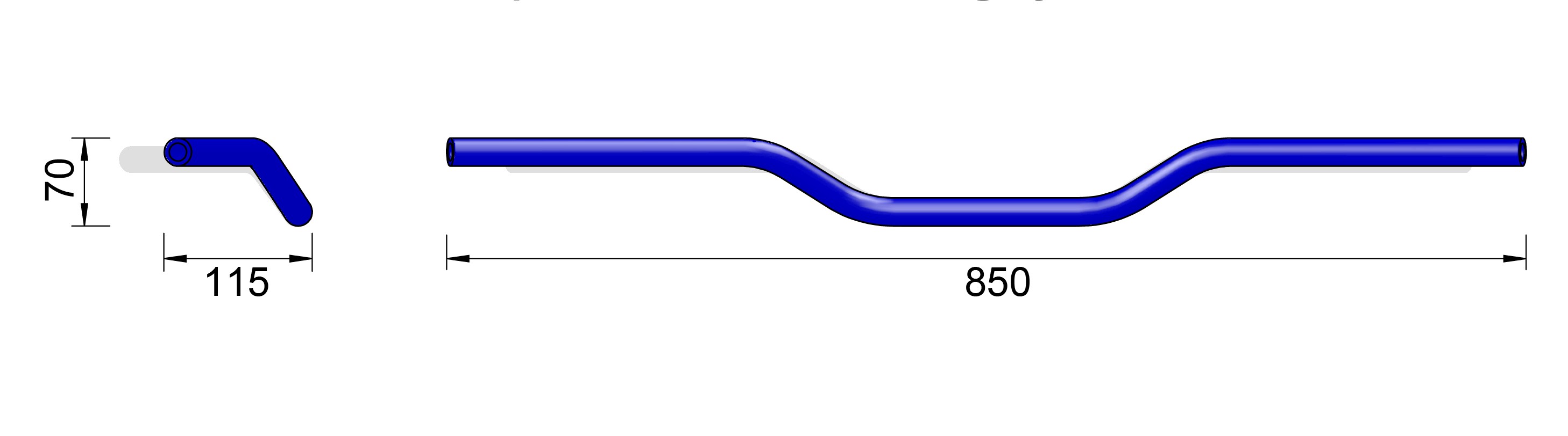 LSL Alu-Lenker Street Bar (hoch) A04, 7/8 Zoll, schwarz
