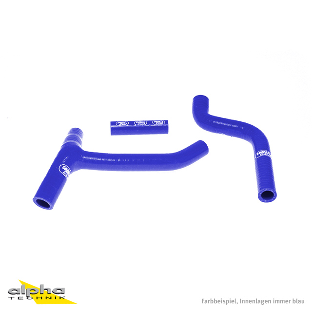 SAMCO SPORT Siliconschlauch Kit Y-Stück - Race Design blau für Yamaha YZ250F Modelljahr 2010-2013