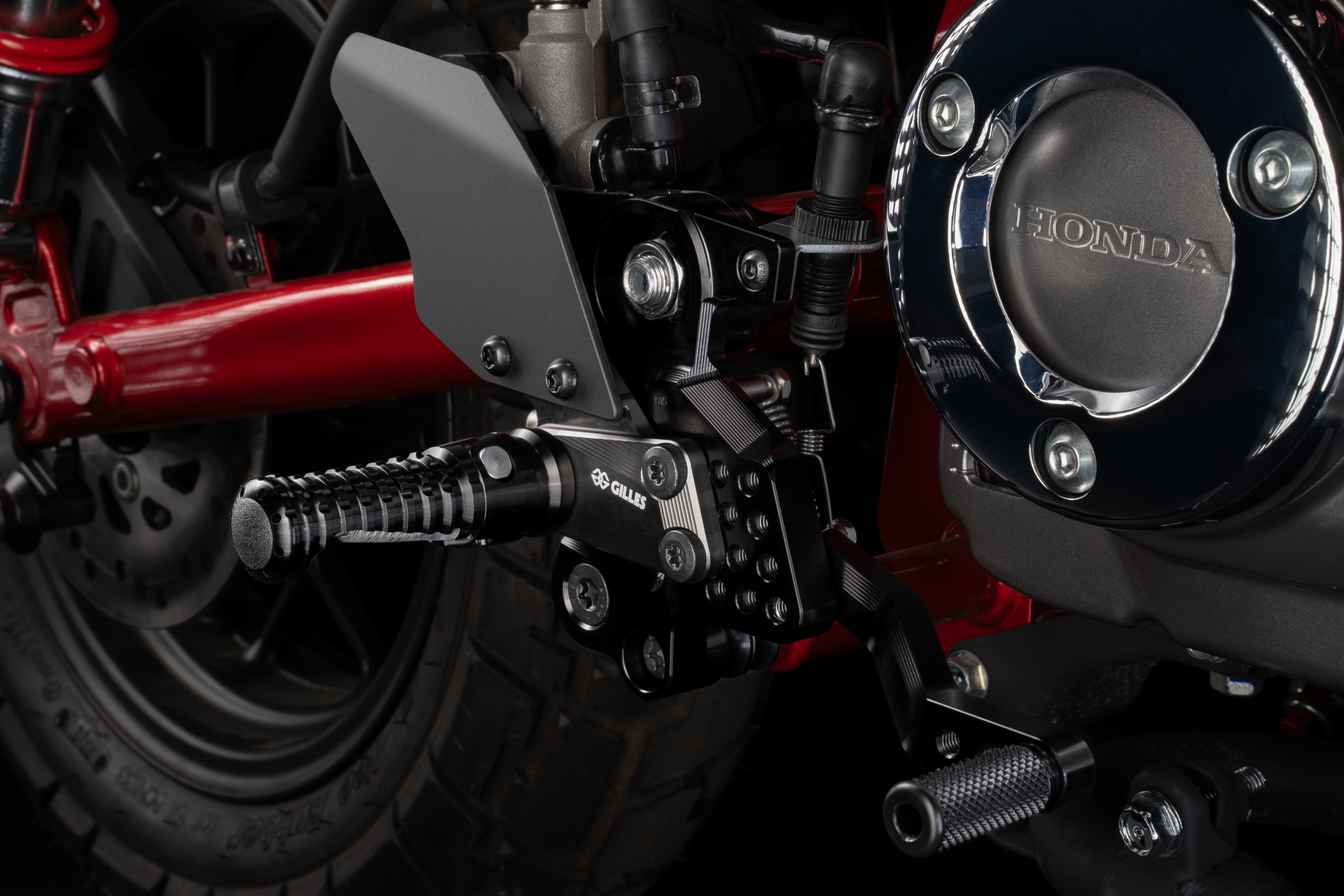GILLES AS31GT3 Fußrastenanlage schwarz für Honda Monkey 125 2022- 