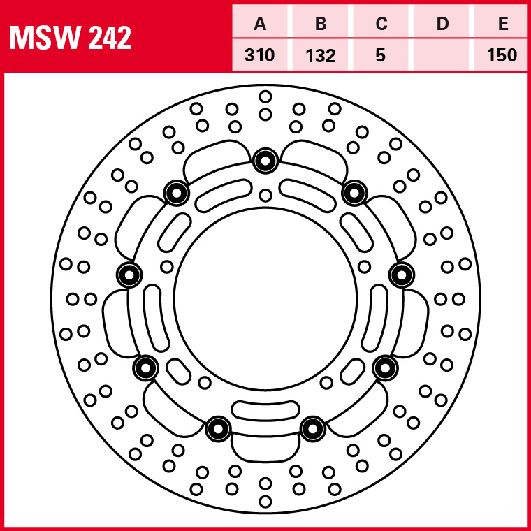 TRW Bremsscheibe Allround schwimmend MSW242