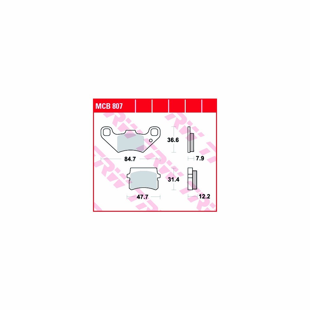 TRW Bremsbelagsatz Allround MCB807 vorne