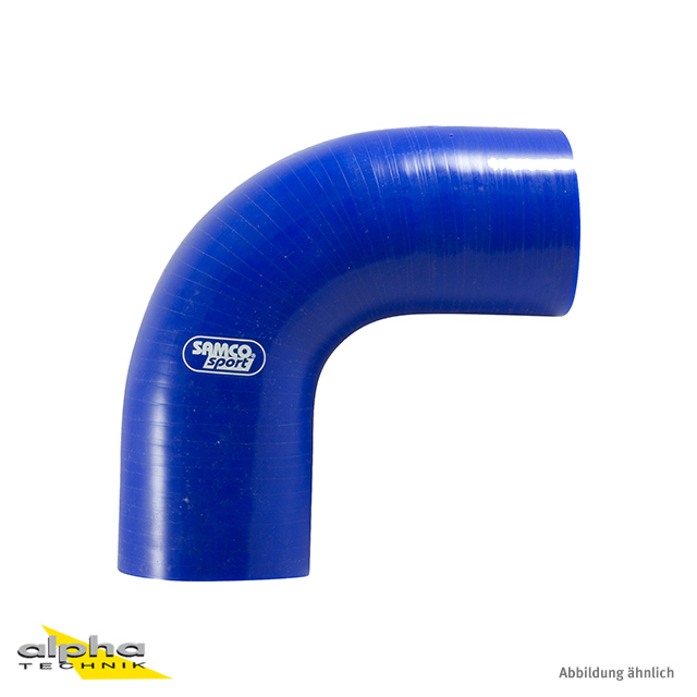 Samco Siliconschlauch 90 Grad Standard Bogen blau
