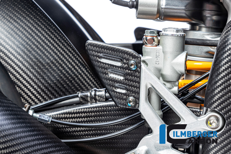Ilmberger Carbon Fersenschutz rechts matt für Aprilia RSV4 / Tuono V4 2021-