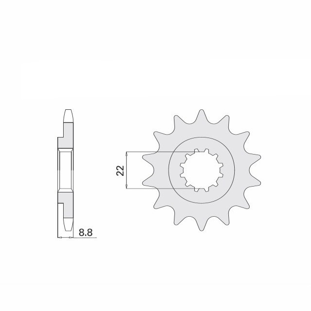 DID Kettensatz mit 520VX3 Kette, Farbe standard, für KTM GS600 LC4, Modelljahr 1988-1992