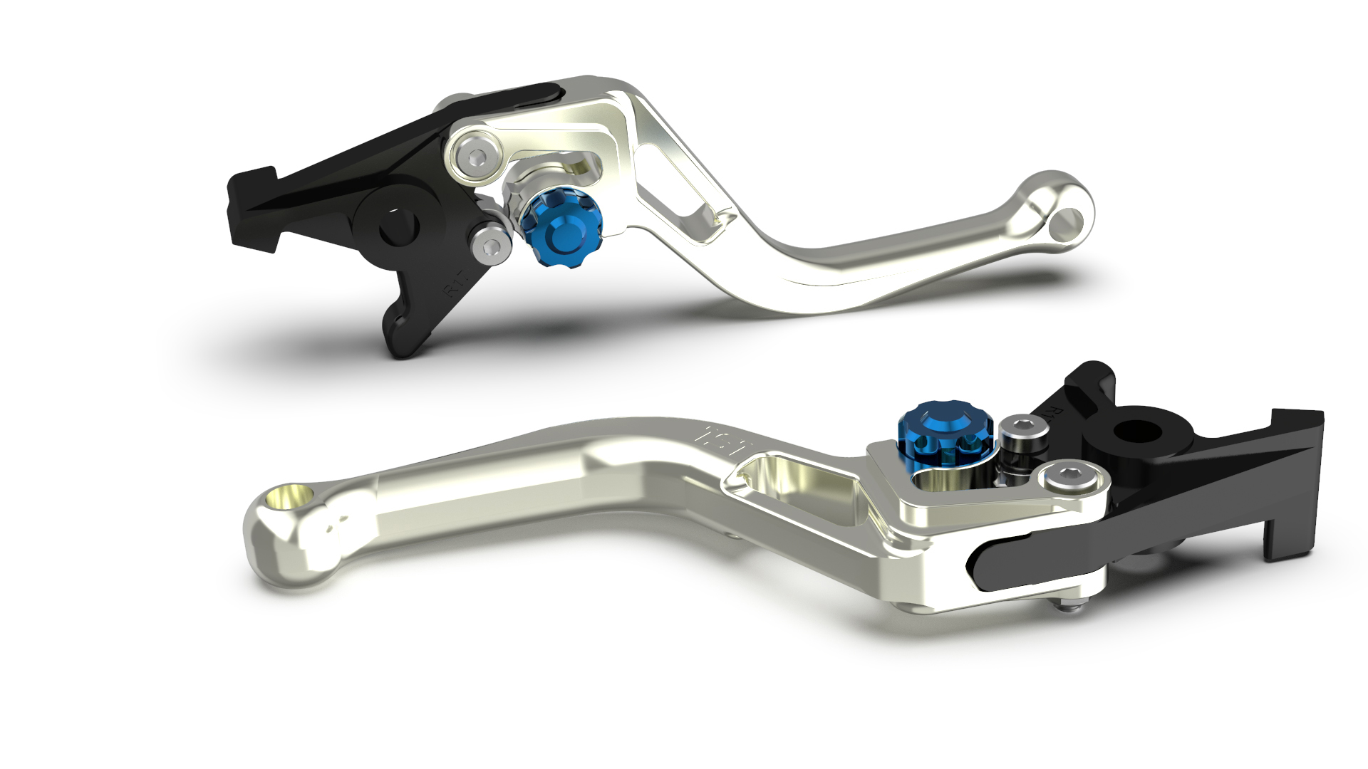 LSL Bremshebel BOW R82, kurz, silber/blau
