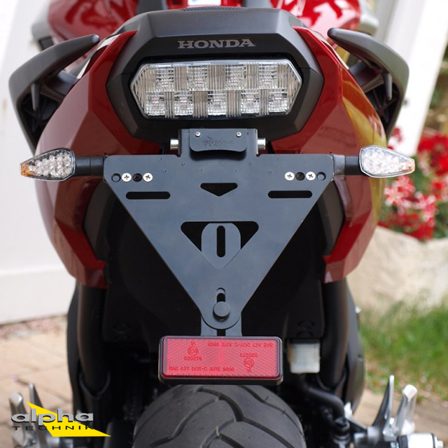 alpha Technik Kennzeichenhalter für Honda NC750; Typ RC88,RC89,RC90; Modelljahr 2016-