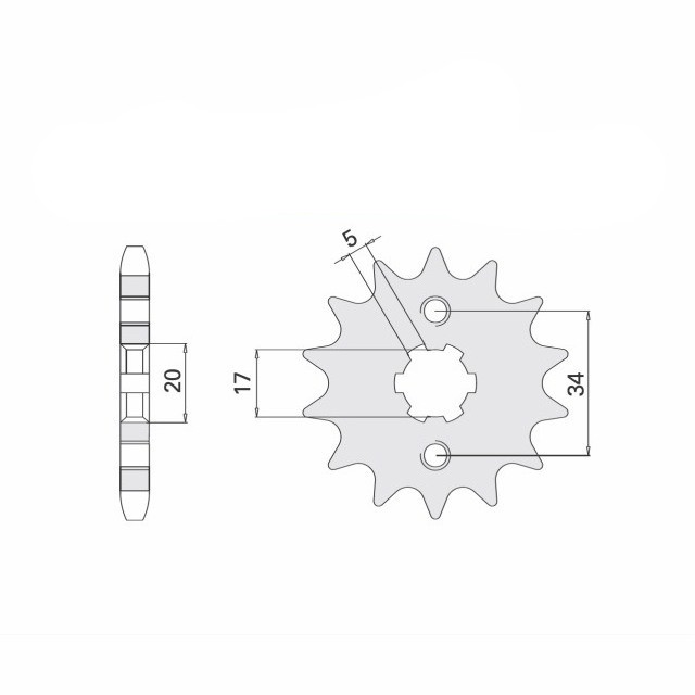 Ritzel, 14 Zähne, Teilung 428
