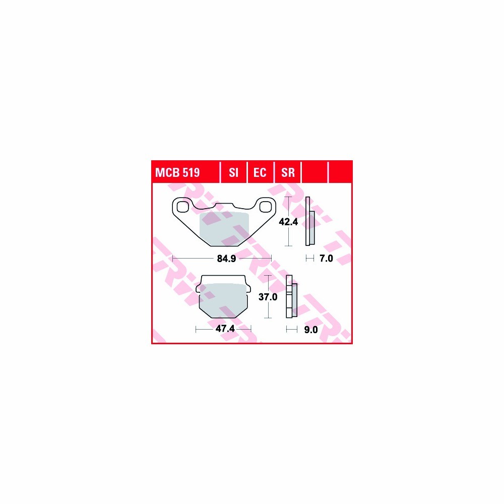 TRW Bremsbelagsatz Sinter Sportive Scooter MCB519SR