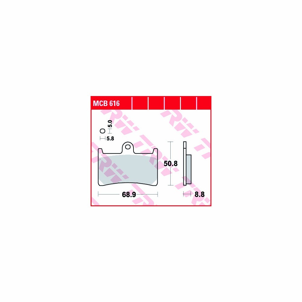 TRW Bremsbelagsatz Allround MCB616 vorne