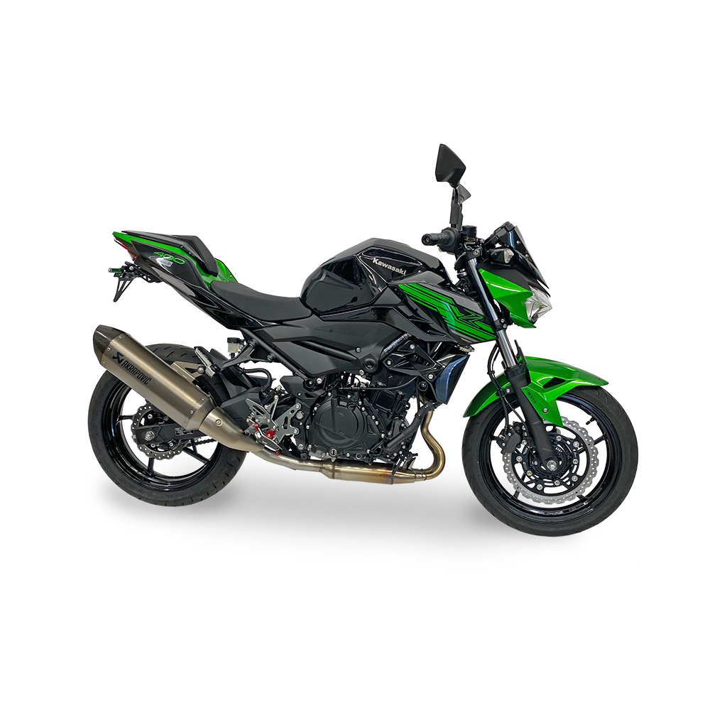 >TRACK< Fußrastenanlage schwarz Kawasaki Ninja 400 ab 2018 / Z400 ab 2019 ABE 