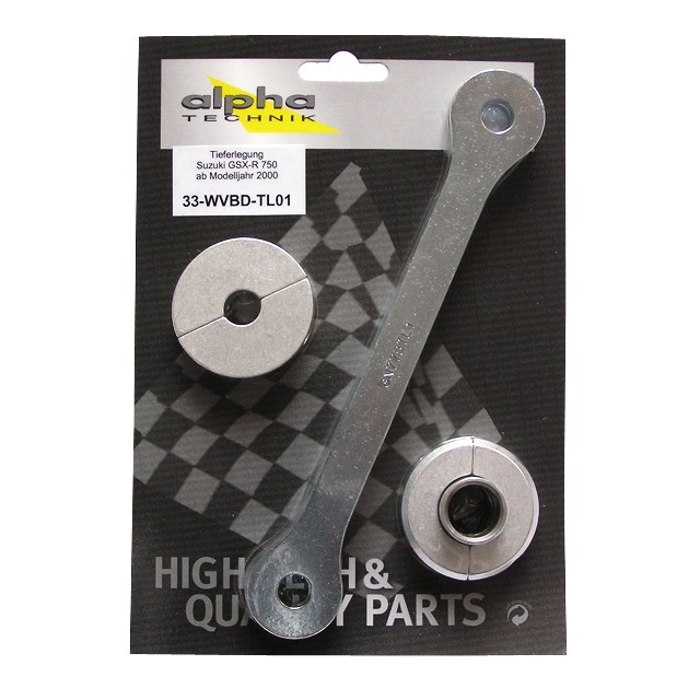 alpha Technik Tieferlegungssatz 30mm Suzuki GSXR750; WVBD; Modelljahr 2000-
