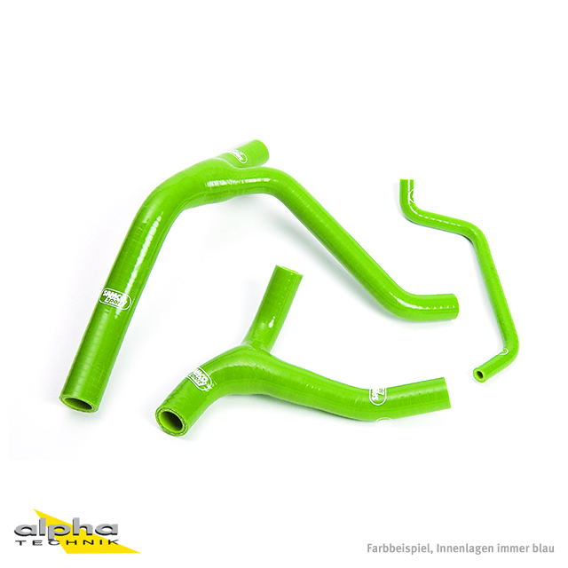 SAMCO SPORT Siliconschlauch Kit grün für Kawasaki KX450F KLX450R Modelljahr 2006-2015