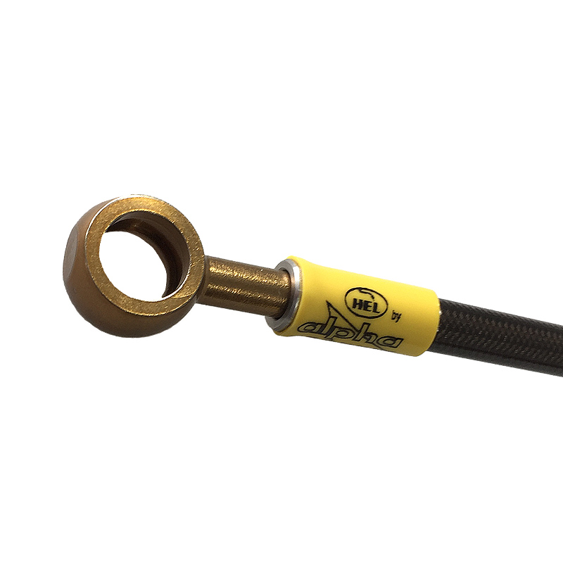HEL Stahlflexleitung hinten Verlegeart OEM für Yamaha RD350 F2 1986-1992 hinten, Edelstahl