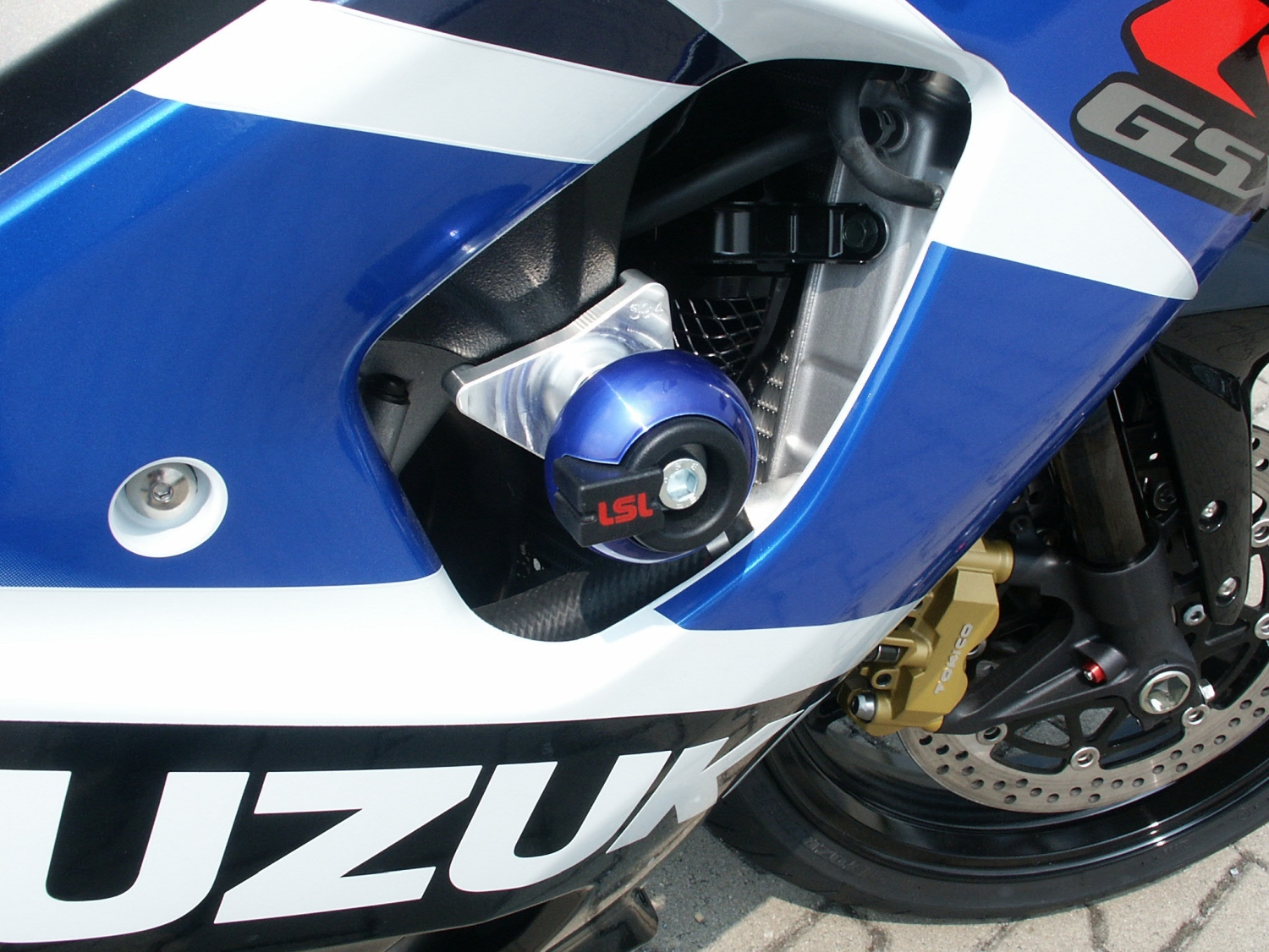 LSL Crash Pad Anbaukit für Suzuki GSX-R1000,  2003-2004, GSX-R600/ GSX-R750,  2004-2005