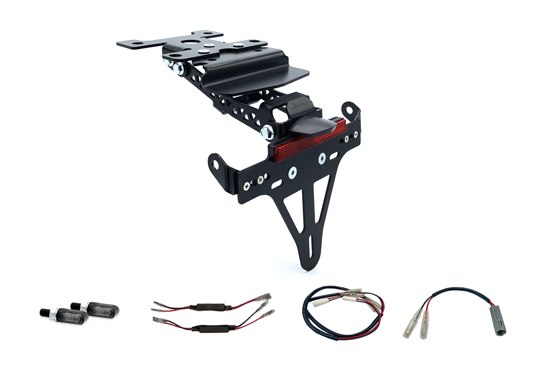 alpha Technik Kennzeichenhalter-Blinker-Kit M-LED für Yamaha Tenere 700 ab Modelljahr 2019 (Hinten)