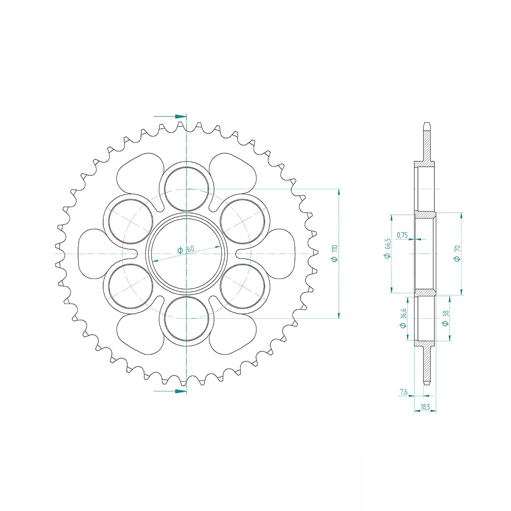 EK-Chain Kettensatz 520 MVXZ-2 für Ducati 939 Supersport S ab Modelljahr 2017-