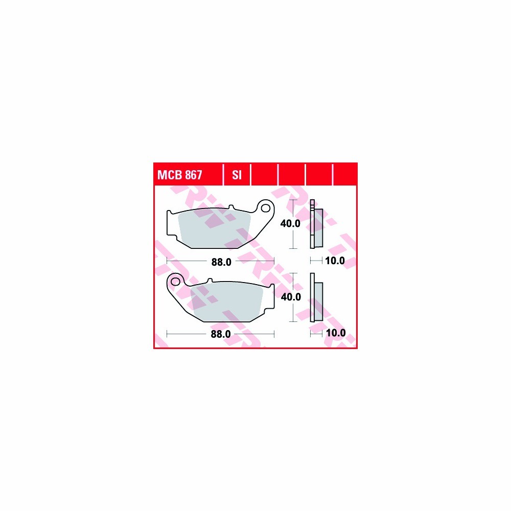 TRW Bremsbelagsatz Allround MCB867 hinten