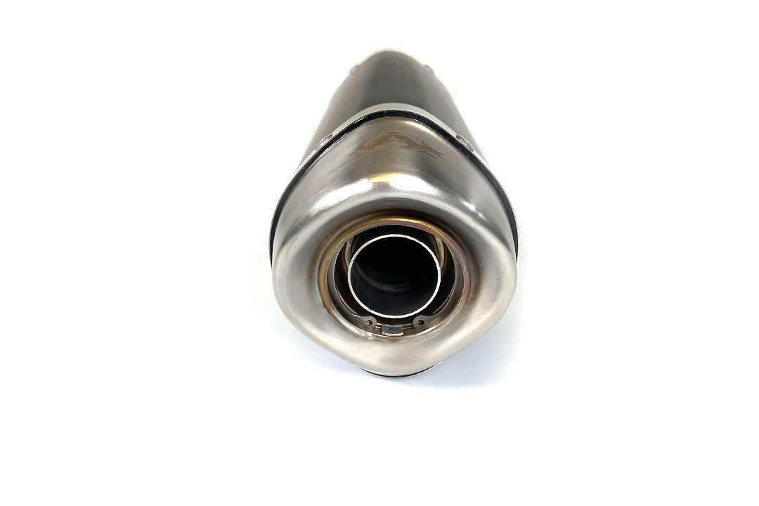 ARROW Auspuff DARK THUNDER für Yamaha MT09 / Tracer 900 2013-, Aluminium schwarz mit Edelstahl Endkappe (Nur mit ARROW Krümmer)
