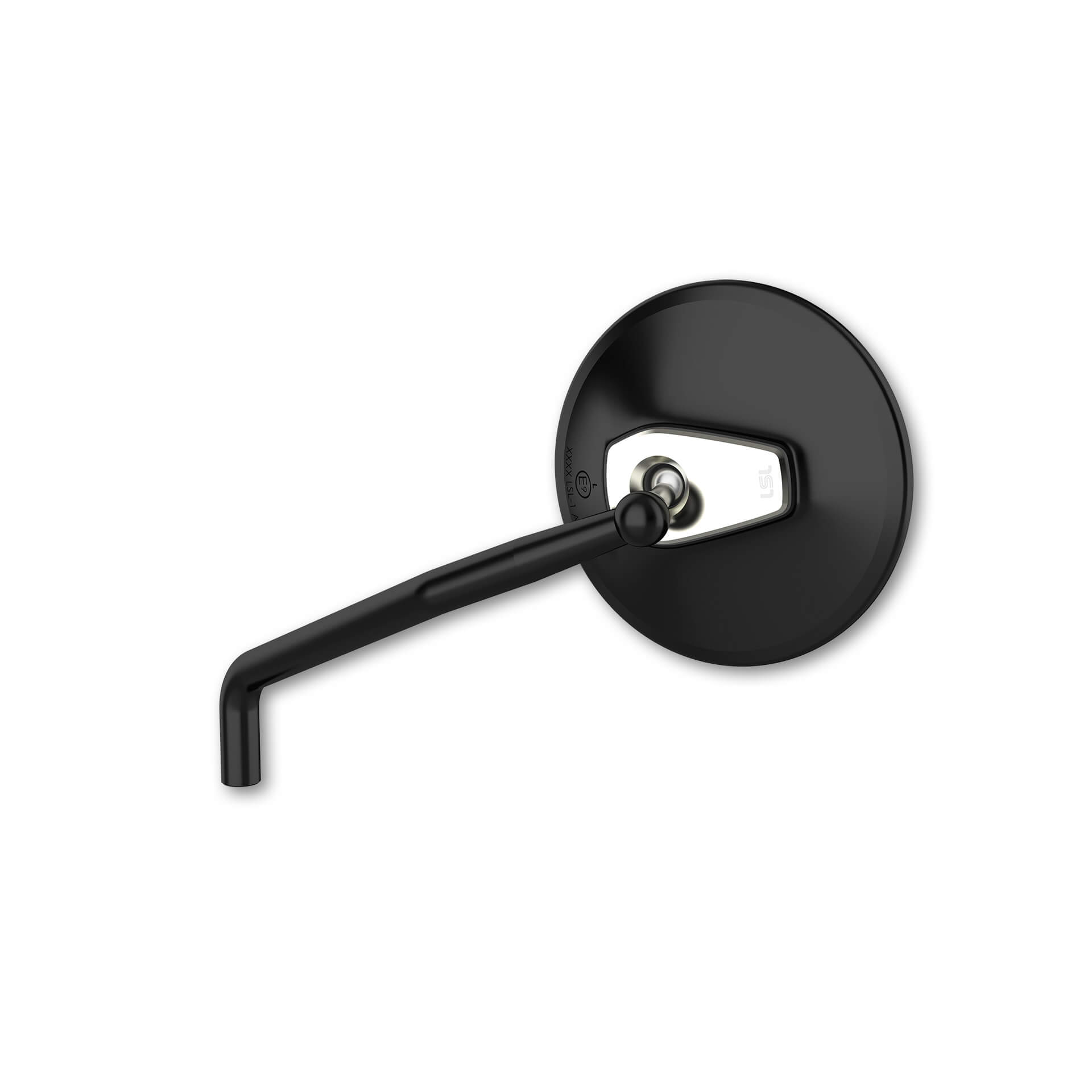LSL Lenkerspiegel ERGONIA, Durchmesser 95 mm, schwarz-silber, mit Straßenzulassung, ECE, für rechts und links verwendbar, Lieferumfang: paarweise mit Adaptern für Yamaha-Linksgewinde