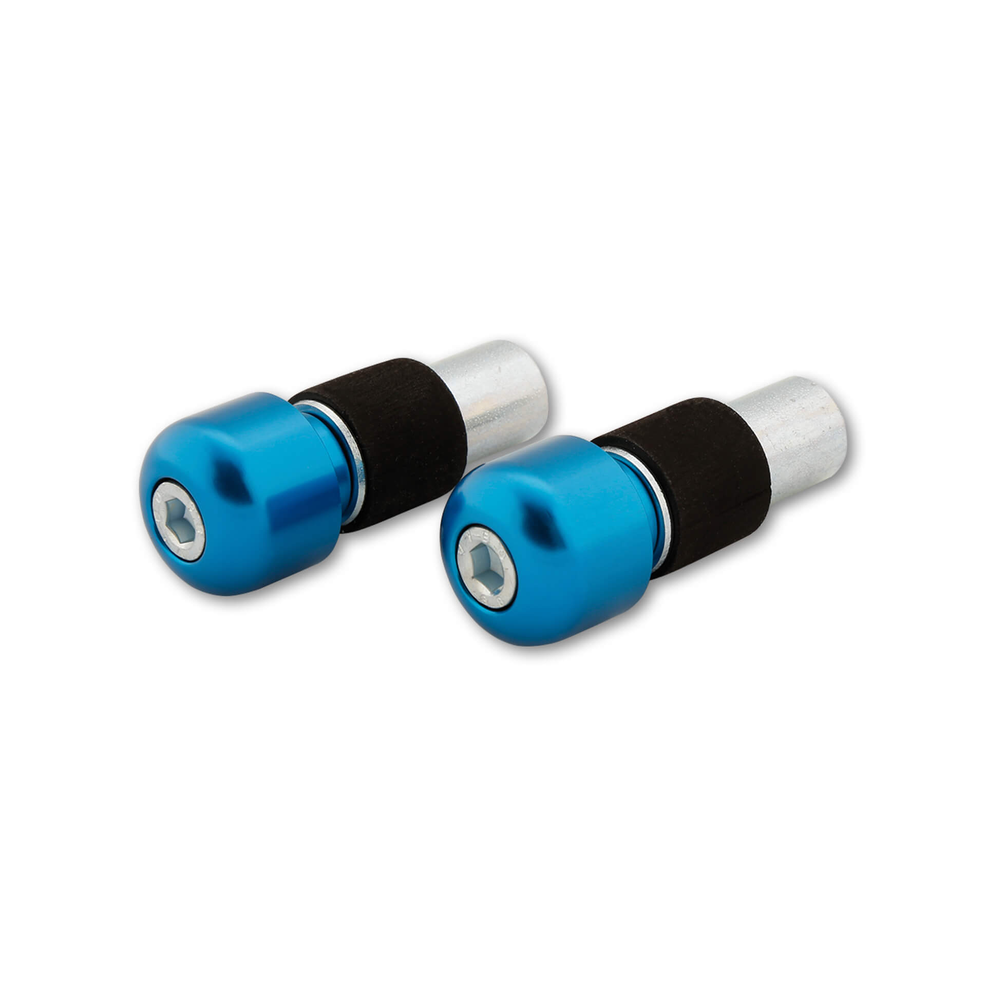 LSL Lenkerendstücke zylindrisch, klein, für 18 mm Innendurchmesser, für Stahllenker, blau