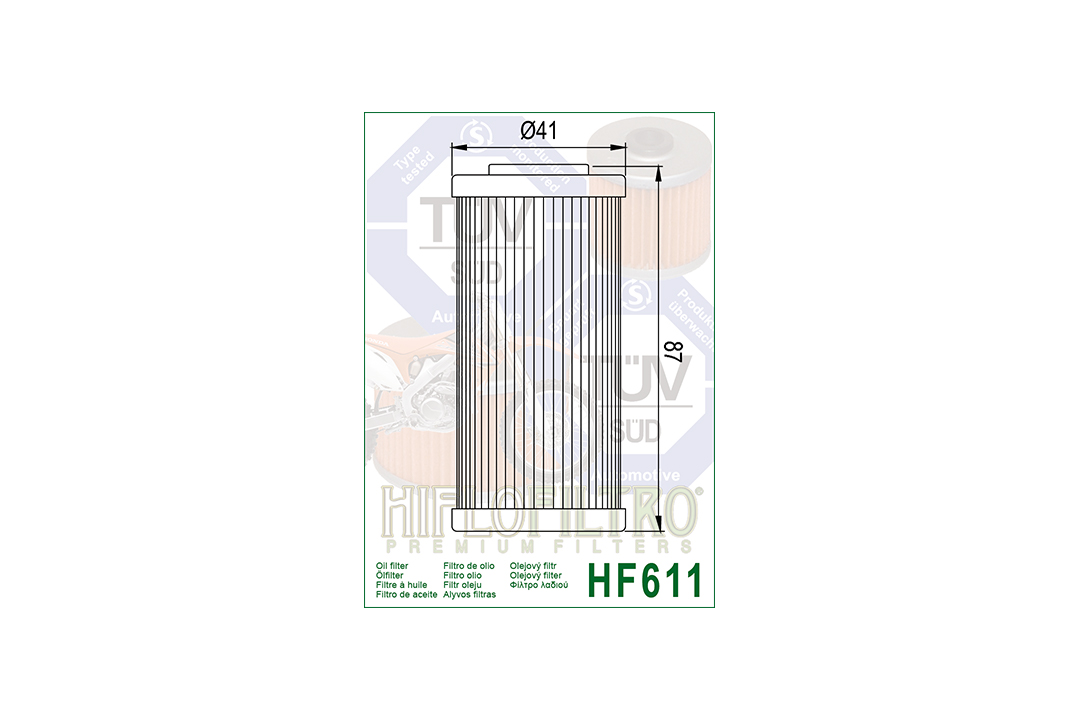 HIFLO Ölfilter HF611 für BMW G450X / diverse Husqvarna und Sherco Modelle