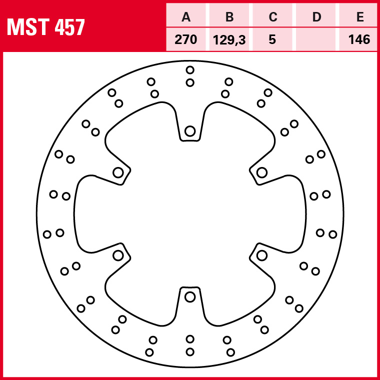 TRW Bremsscheibe Allround starr MST457