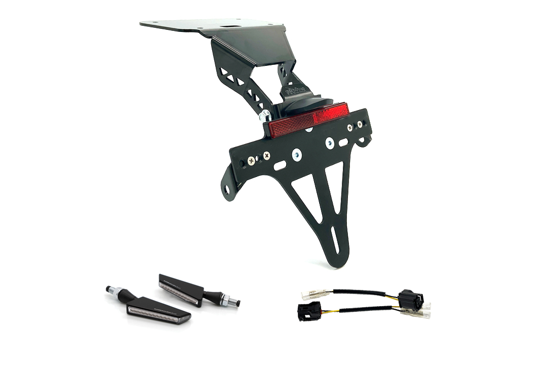 alpha Technik Kennzeichenhalter-Blinker-Kit SQ-LED Lauflicht für YZF-R3 / MT03 Modelljahr 2020- (Hinten)