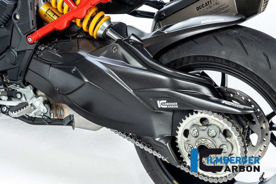 Ilmberger Carbon Schwingenabdeckungen mit Kettenschutz, matt, Ducati Multistrada V4 Pike's Peak 2022-