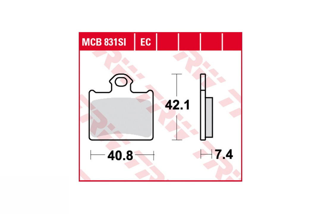 TRW Bremsbelagsatz MCB831EC hinten