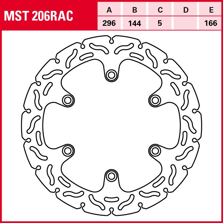 TRW Bremsscheibe Sportiv starr MST206RAC