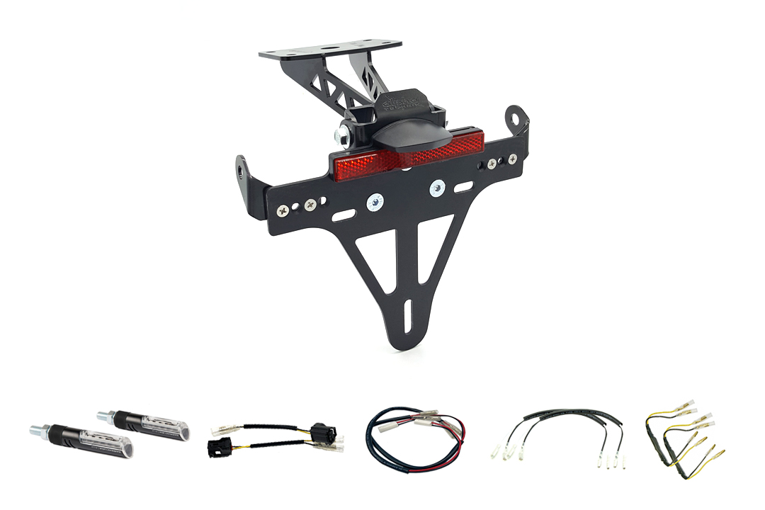 alpha Technik Kennzeichenhalter-Blinker-Kit IDEA  für Yamaha MT-07 RM33 / RM34 ab Modelljahr 2021 (Hinten)
