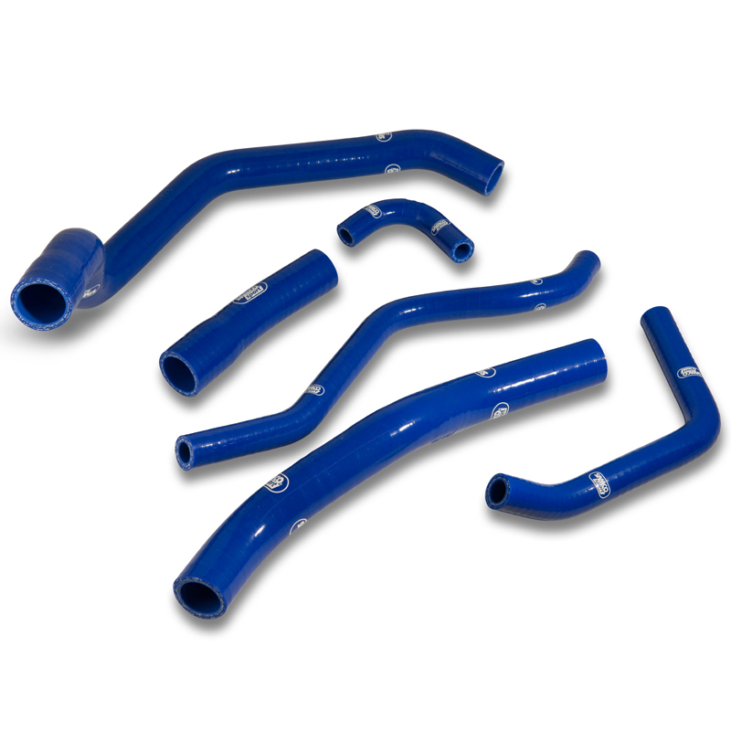 SAMCO SPORT Siliconschlauch Kit nur Verbindungsschläuche zum Kühler blau für Yamaha YZF-R1 Modelljahr 2007-2008