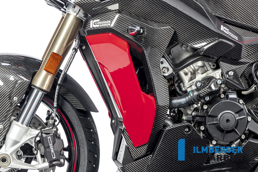 Ilmberger Carbon Wasserkühlerverkleidung links (komplette Version), glänzend, BMW S1000XR 2020-2023